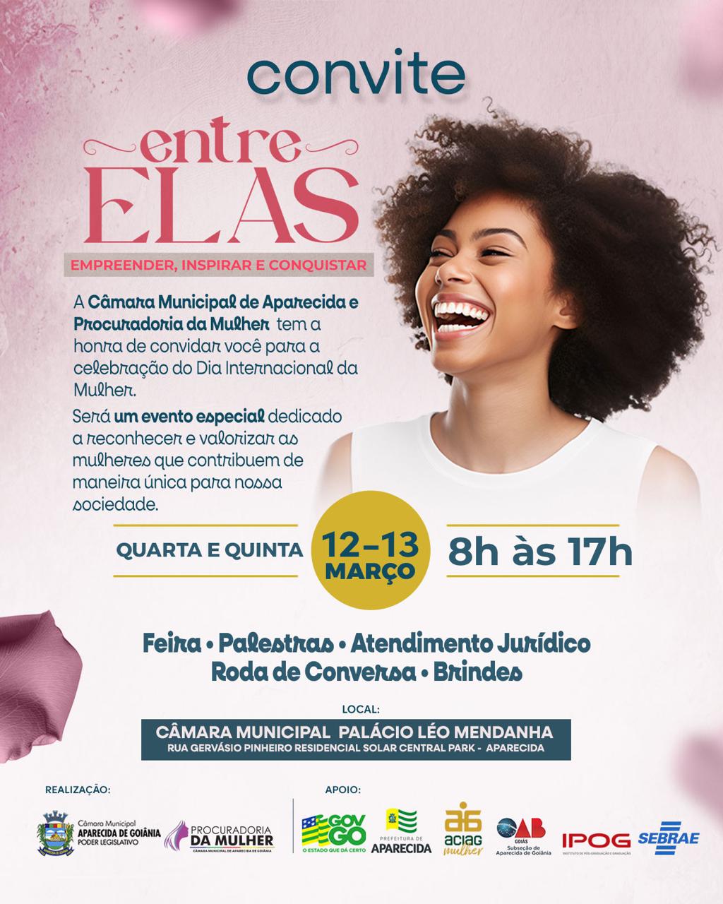 Câmara de Aparecida realiza semana especial em homenagem ao Dia Internacional da Mulher