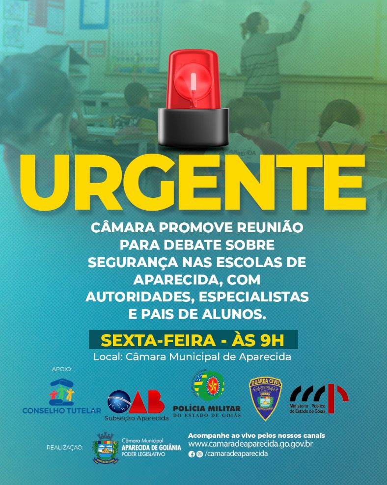 Câmara promove reunião para debater sobre segurança nas escolas